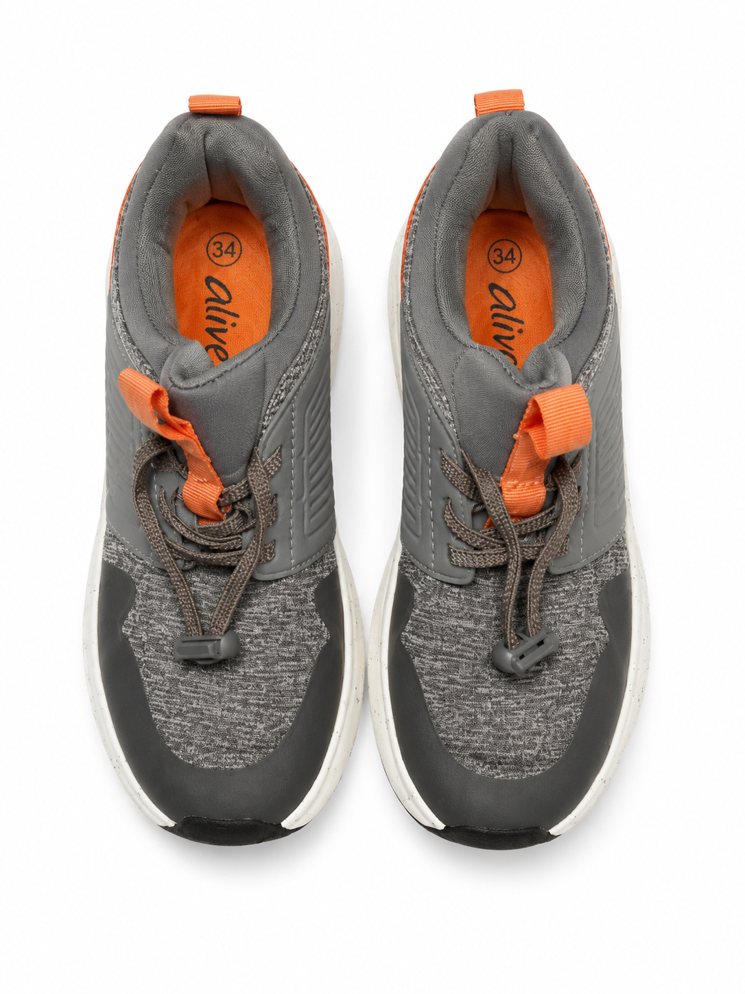 Scarpe sportive bambino/a – grigio e arancione